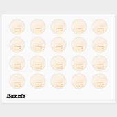 Orange Sunset Wedding Ronde Sticker (Vel)