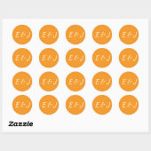 Orange Sunset Wedding Ronde Sticker (Vel)