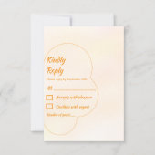 Orange Sunset Wedding RSVP Kaartje (Voorkant)