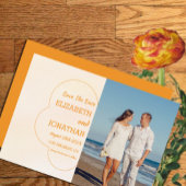 Orange Sunset Wedding Save The Date