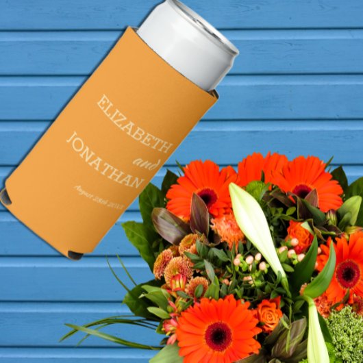 Orange Sunset Wedding Seltzer Blikjeskoeler
