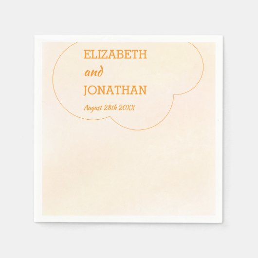 Orange Sunset Wedding Servet (Voorkant)