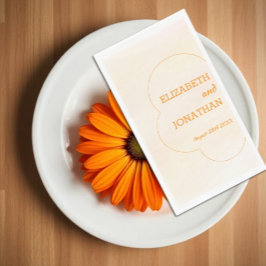 Orange Sunset Wedding Servet