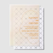 Orange Sunset Wedding Vellum Uitnodigingen (Offset (Uitnodiging))