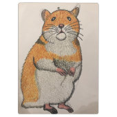 Orange Syrian hamster clipboard  Klembord (Achterkant)