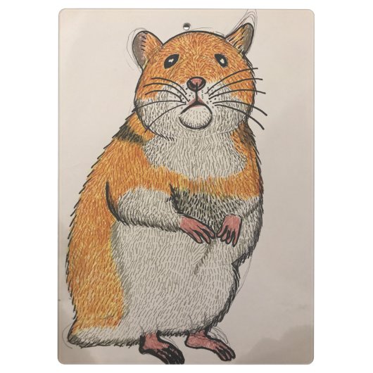 Orange Syrian hamster clipboard  Klembord (Achterkant)