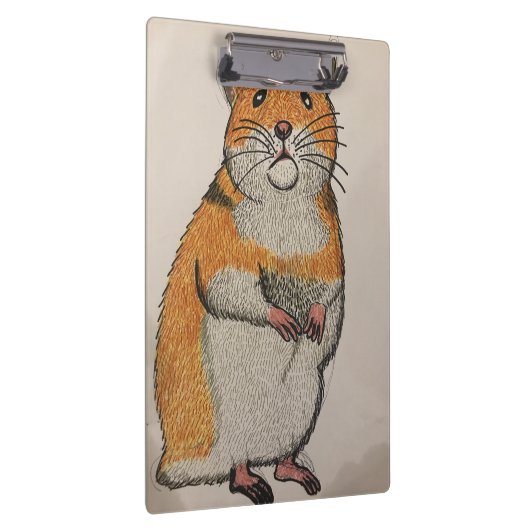 Orange Syrian hamster clipboard  Klembord (Rechts)