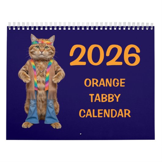 Orange Tabby Calendar Kalender (Hoes)