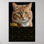 Orange Tabby Cat 2026 Calendar Poster (Voorkant)