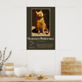 Orange Tabby Cat Art Print Expressionist Animal (Keuken)