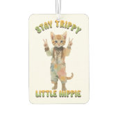 Orange Tabby Cat Boho Stay Trippy Little Hippie  Luchtverfrisser (Achterkant)