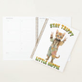 Orange Tabby Cat Boho Stay Trippy Little Hippie  Planner (Display)