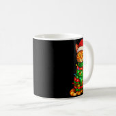 Orange Tabby Cat Christmas Lights Funny Santa Holi Koffiemok (Voorkant rechts)