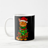 Orange Tabby Cat Christmas Lights Funny Santa Holi Koffiemok (Links)