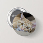 Orange Tabby Cat Cute  Ronde Button 5,7 Cm (Voorkant /achterkant)