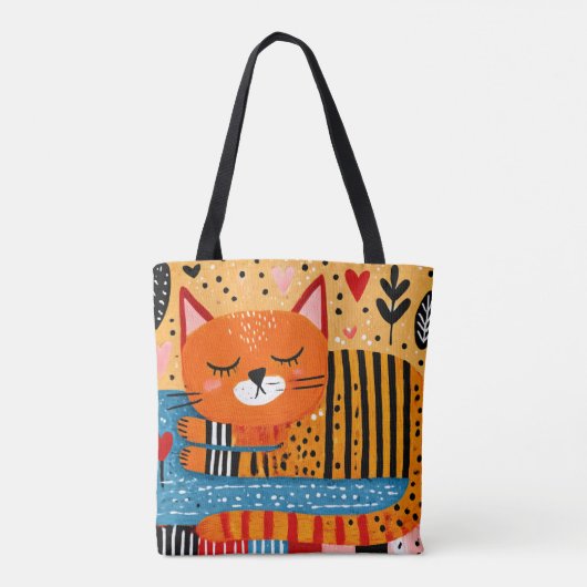 Orange Tabby Cat Tote Bag (Achterkant)