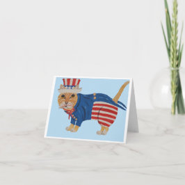 Orange Tabby Cat Uncle Sam Aankondiging