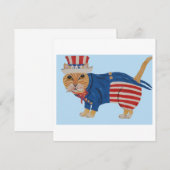 Orange Tabby Cat Uncle Sam Aankondiging (Voorkant / Achterkant)