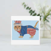 Orange Tabby Cat Uncle Sam Aankondiging (Staand voorkant)
