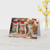 Orange Tabby Christmas Cookies  Card Kaart (Gele Bloem)