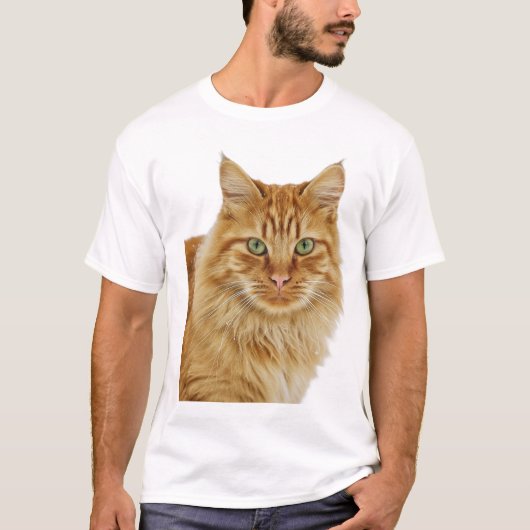 Orange Tabby Portrait T-shirt (Voorkant)