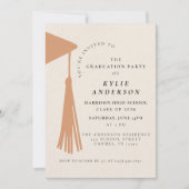Orange Tassel High School Graduation Party Kaart (Voorkant)