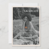 Orange Tassel Senior Photo Graduation Announcement Kaart (Voorkant)