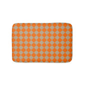 Orange Taupe Checker Diamond Pattern Badmat (Voorkant)
