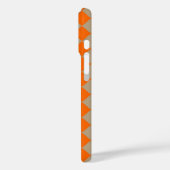 Orange Taupe Checker Diamond Pattern Case-Mate iPhone Case (Achterkant / Links)
