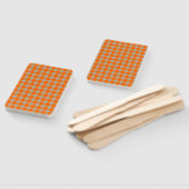 Orange Taupe Checker Diamond Pattern Handwaaier (Niet-gemonteerd)