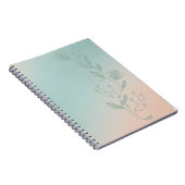 Orange & Teal Ombre Notebook Vibrant Floral Accent Notitieboek (Rechterzijde)