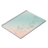 Orange & Teal Ombre Notebook Vibrant Floral Accent Notitieboek (Linkerzijde)
