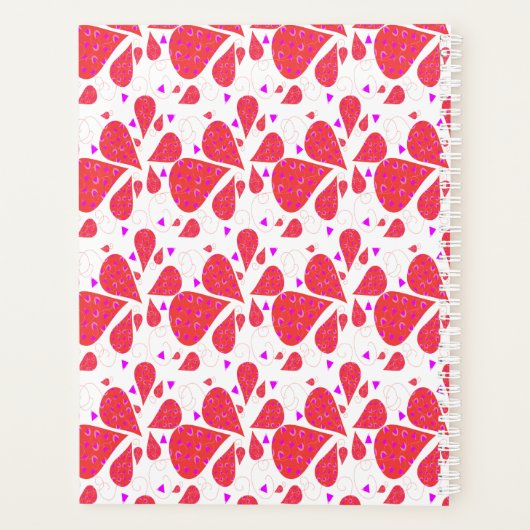 Orange Teardrop Leaf Pattern  Planner (Achterkant)