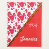 Orange Teardrop Leaf Pattern  Planner (Voorkant)