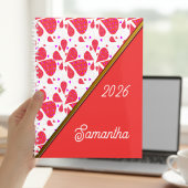 Orange Teardrop Leaf Pattern  Planner