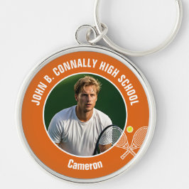 Orange Tennis Player Photo Commemorative Gift Sleutelhanger