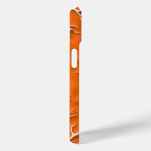 Orange Texture iPhone Case with Organic Pattern (Achterkant / Rechts)