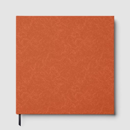 Orange textured surface with swirling pattern gastenboek (Voorkant)