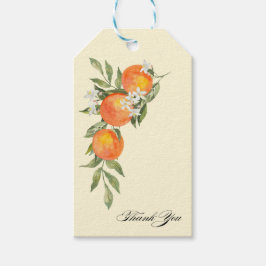 Orange Themed Bridal Shower Favor Gift Tag Cadeaulabel