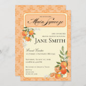 Orange Themed Bridal Shower Invitation Kaart (Voorkant / Achterkant)
