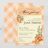 Orange Themed Bridal Shower Invitation Kaart (Voorkant / Achterkant)