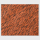 Orange Tiger Streifen Druck Cadeaupapier (Vlak)