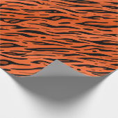 Orange Tiger Streifen Druck Cadeaupapier (Hoek)
