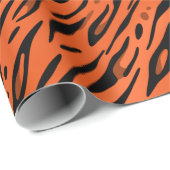Orange Tiger Streifen Druck Cadeaupapier (Rol Hoek)