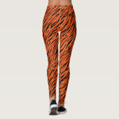 Orange Tiger Streifen Druck Leggings (Achterkant)
