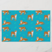 Orange Tigers Briefpapier (Achterkant)