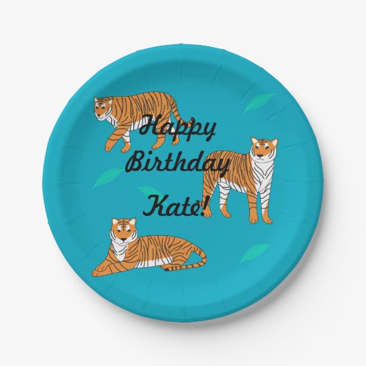 Orange Tigers Papieren Bordje (Voorkant)