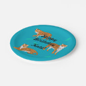 Orange Tigers Papieren Bordje (Gekanteld)