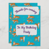 Orange Tigers Thank you Card Kaart (Voorkant / Achterkant)