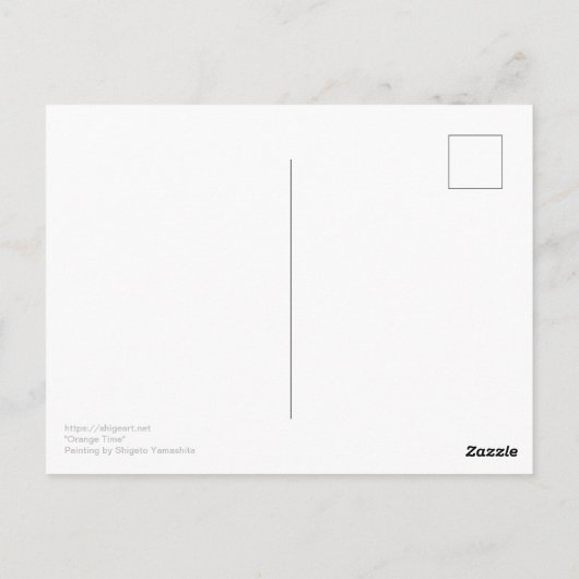 Orange Time Briefkaart (Achterkant)